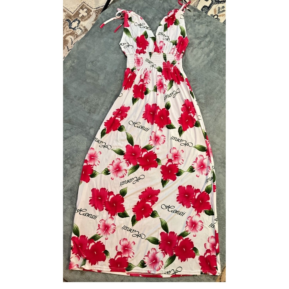 Aloha Fashion‎ Women's Hawaiian Floral Dress Pink One Size